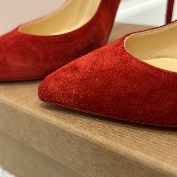 Pigalle Follies 100 Veau Velours Rouge size 8 - Picture 6 of 12